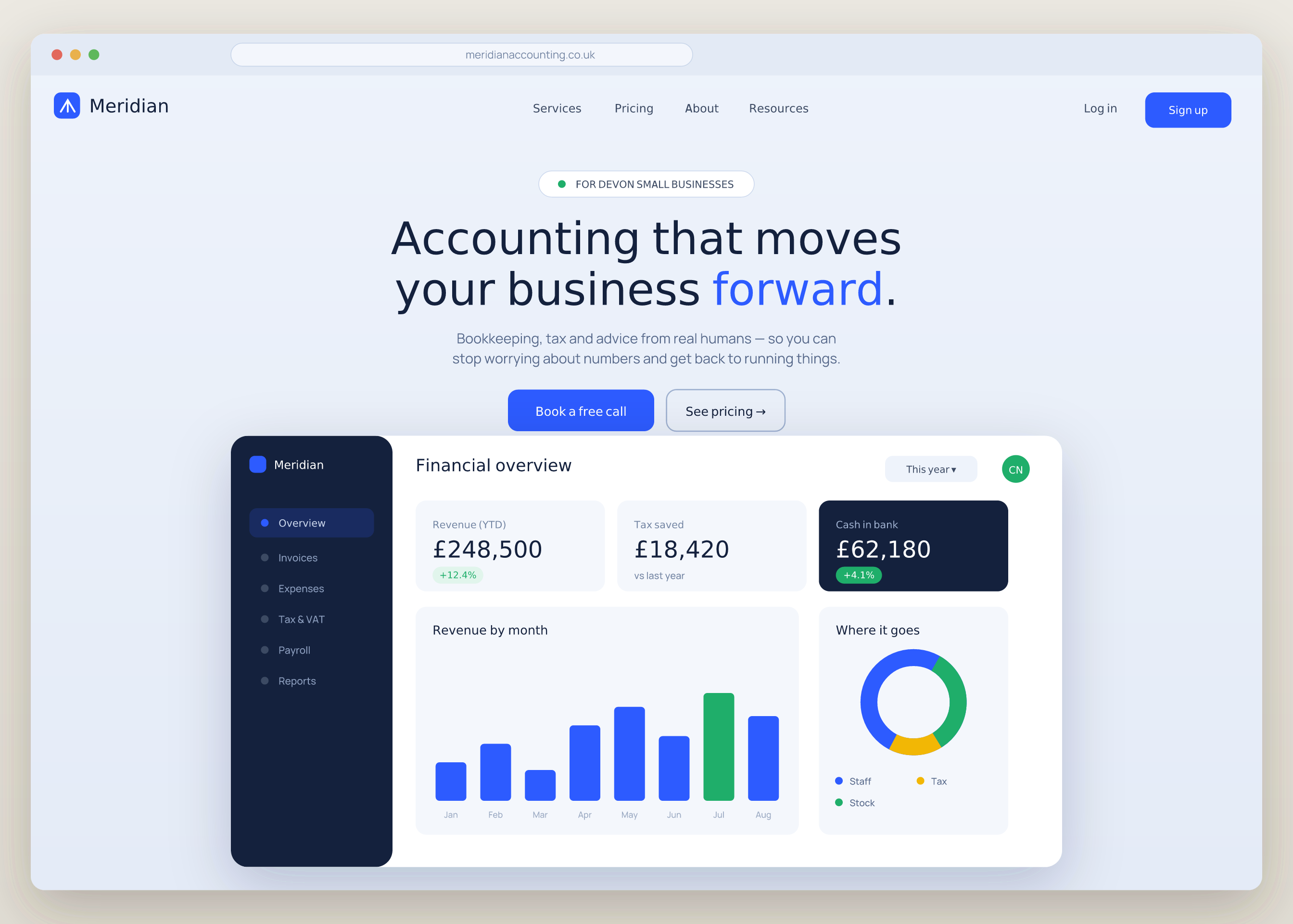 Meridian accountancy website